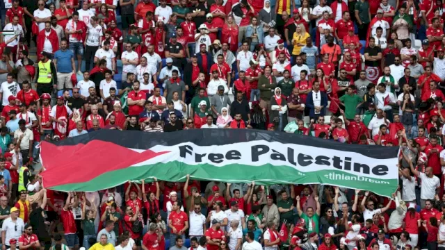 Spanduk 'Free Palestine' Dibentangkan di Laga Piala Dunia Qatar 2022