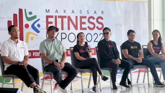 Press Conference Makassar Expo Management di Phinisi Point, Sabtu (10/12/22).