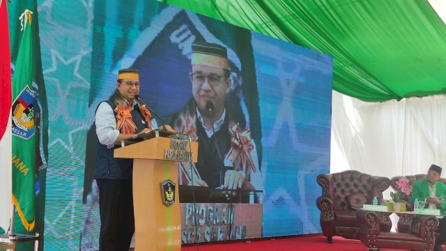 Anies Baswedan saat lawatan di Sulsel, Makassar. Foto: Portalmedia.id/ Al fath 