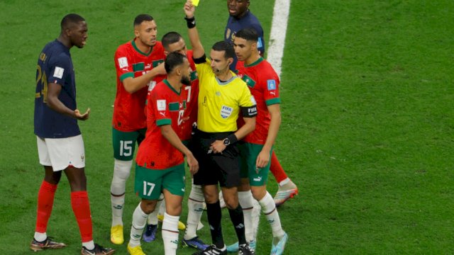 VAR Tak Difungsikan, Maroko Protes Keputusan Wasit Soal Penalti di Laga Semifinal