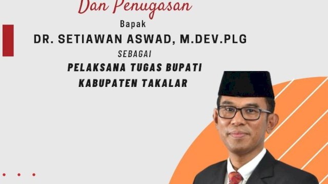 Pamflet ucapan selamat kepada Setiawan Aswad sebagai Plt Bupati Takalar. Foto: ist