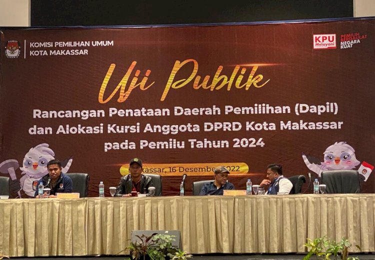 KPU Makassar Gelar Uji Publik Penataan Dapil dan Alokasi Kursi