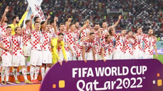 Timnas Kroasia raih posisi ketiga Piala Dunia 2022 di Qatar usai mengalahkan Maroko. 
