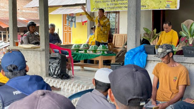 Hamka B Kady meresmikan Program Percepatan Peningkatan Tata Guna Air lrigasi (P3TGAI), di Desa Parigi.