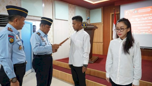 Warga Binaan Pemasyarakatan (WBP) beragama kristen di Wilayah Sulsel menerima remisi&nbsp;khusus Natal 2022.