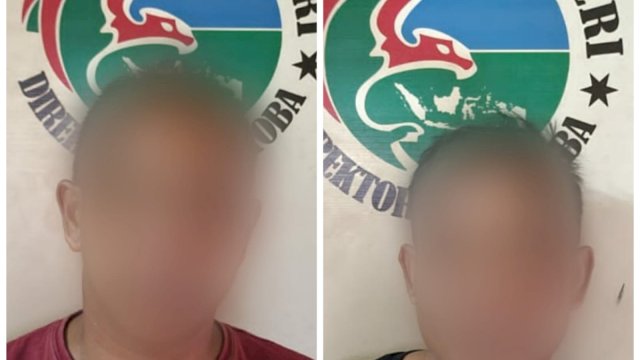 Dua pelaku saat diamankan di Polres Wajo/Ist