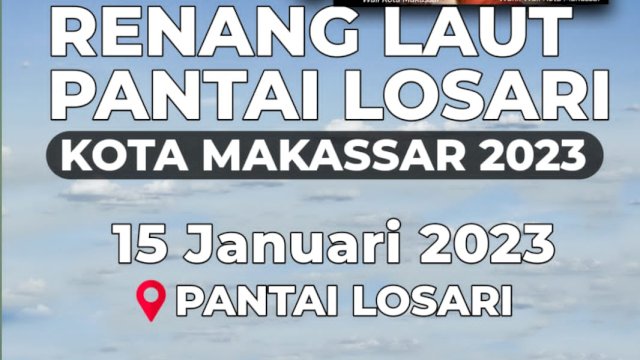 Selebaran lomba renang laut Pantai Losari. Foto: dok