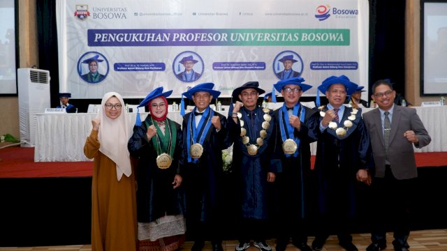 Tingkatkan Kualitas SDM di Internal Kampus, Unibos Kukuhkan Tiga Guru Besar