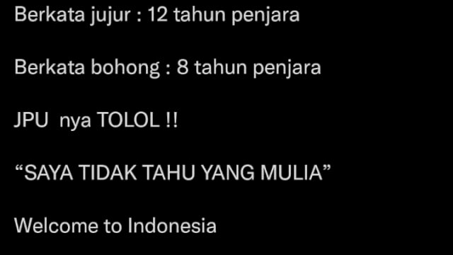Tangkapan layar akun Twitter kejari Gowa. 