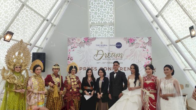 The Rinra menggelar press conference terkait Dream Wedding Exhibition 2023 yang rencananya akan digelar Februari mendatang. Foto: Portalmedia.id/Al Fath 