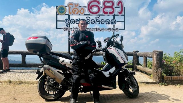 Bikers Asal Sulsel Touring ke Sejumlah Negara Menggunakan Yamaha Xmax 250