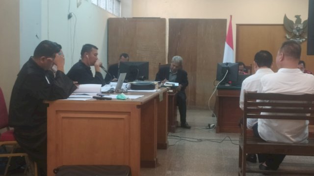 Sidang kasus suap terhadap empat eks auditor BPK Sulsel di Gedung Celebes Convention Center (CCC) Pengadilan Negeri Makassar, Selasa (24/1/2023)/Ist