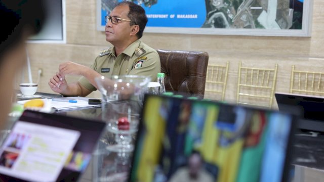 Rapat Koordinasi Nasional secara virtual dalam rangka Pengendalian Inflasi Daerah oleh Ditjen Bina Pembangunan Daerah Kemendagri RI di kediamannya Jl Amirullah, Selasa, (24/01/2023)/Ist