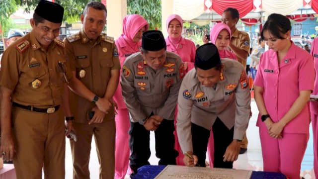 Kapolres Kabupaten Jeneponto, Sulawesi Selatan, AKBP Andi Erma Suryono saat meresmikan Masjid Ar-Rayyan Polsek Binamu  pada Selasa (24/1/2023) lalu. 
