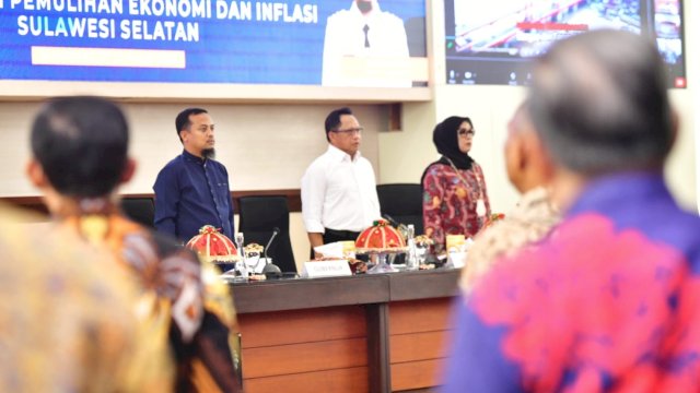 Gubernur Sulawesi Selatan (Sulsel) Andi Sudirman Sulaiman, mengikuti pengarahan Menteri Dalam Negeri (Mendagri) /Ist