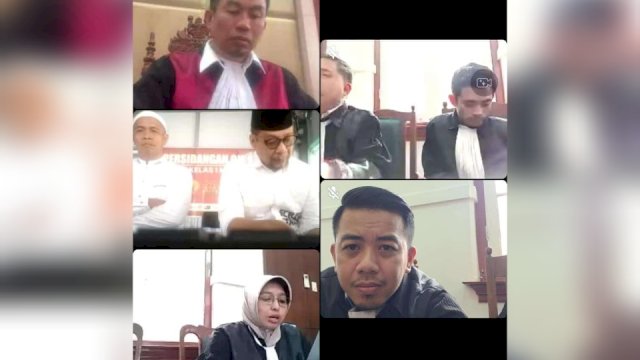 Sidang kasus dugaan korupsi penyalahgunaan honorarium Satpol PP Makassar. Foto: ist