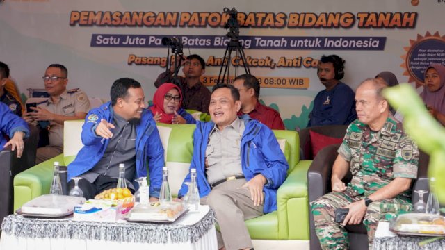 Pencanangan Gerakan Masyarakat Pemasangan Tanda Batas (GEMAPATAS) di Kantor Kelurahan Bontorannu, Kec. Mariso, Jumat 3 Februari 2022/Ist
