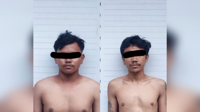 Kedua pelaku yang diamankan unit Resmob Polsek Panakkukang (ist/Reza/portalmedia)