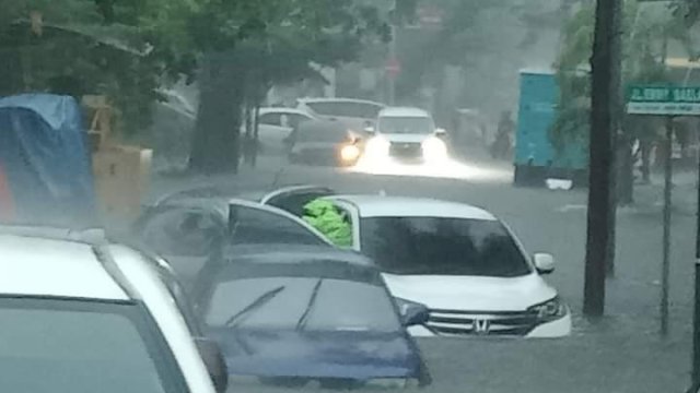 Sejumlah wilayah di Makassar dikepung banjir, Senin 13 Fenruari 2023/Ist