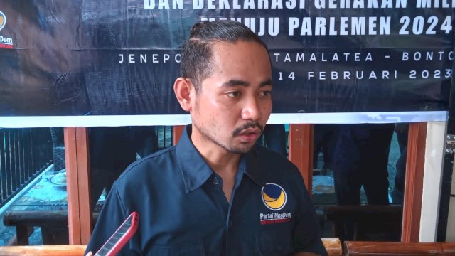 Bacaleg Nasdem, Warrul Febrhyan Walydaini,. Foto: Portalmedia.id, Akbar Razak