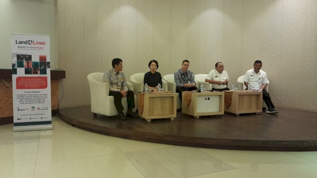 Pemprov Sulsel bersama dengan pihak ICRAF dan Global Affairs Canada saat memberi keterangan pers kepada awak media/ist