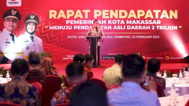 Wali Kota Makassar Moh Ramdhan Pomanto saat memeberi sambutan pada Rapat Koordinasi di Bali/Ist
