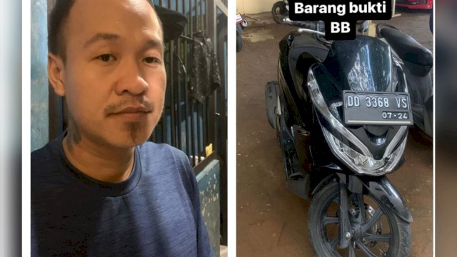 Pelaku beserta barang bukti yang diamankan Polsek Biringkanaya (ist)