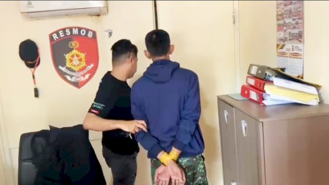 Pelaku pencurian motor yang diamankan Polsek Tamalanrea (ist/reza)