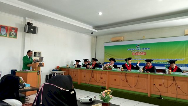 Lettu Inf Hariono Raih Gelar Doktor Usai Paparkan Strategi Operasi Militer untuk Keamanan Nasional