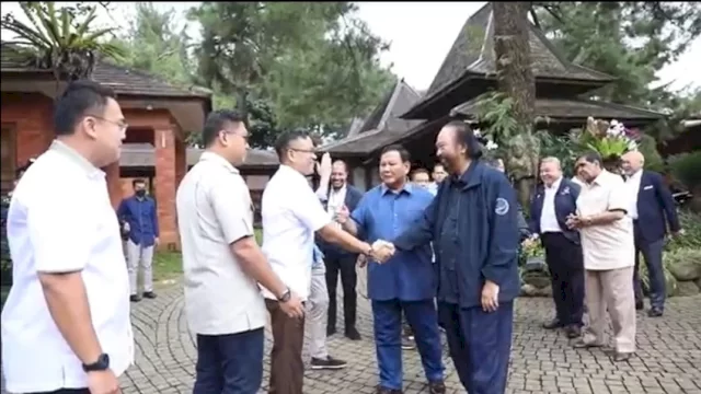Pertemuan Surya Paloh dan Prabowo di Hambalang Berlangsung Tertutup 