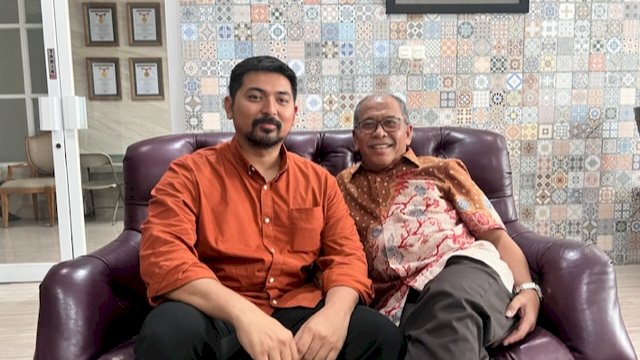 Akbar Andi Leluasa saat menemui IAS di Kantornya, Rabu (7/3/23).