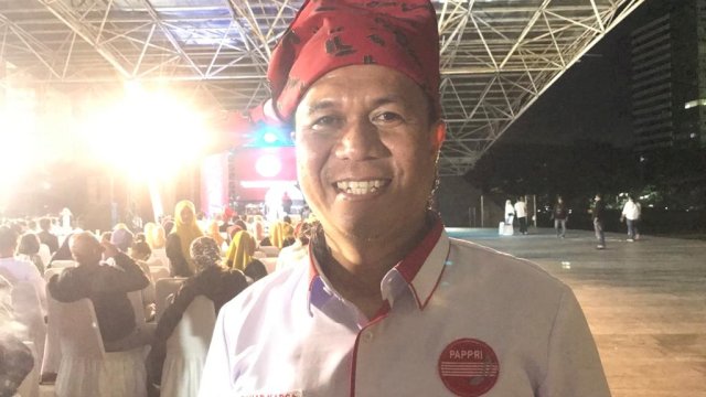 Bahar Karca Penasehat Komunitas Pemusik Jalanan (KPJ) Kota Makassar (Portal Media/Gita)