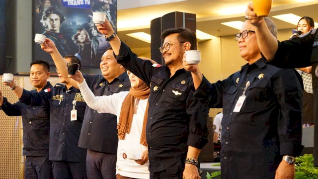 Mentan SYL pada acara Social Creative Coffee Expo di Makassar, Minggu, 12 Maret 2023.