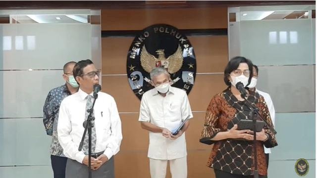 Menteri Keuangan Sri Mulyani Indrawati dan Menteri Koordinator bidang Politik Hukum dan Keamanan Mahfud MD. Foto: ist