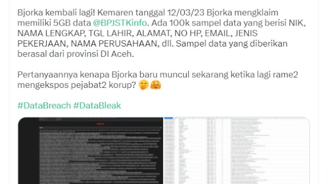 Tanggapan BPJS Ketenagakerjaan Soal Hacker Bjorka yang Klaim Jual 19 Juta Data