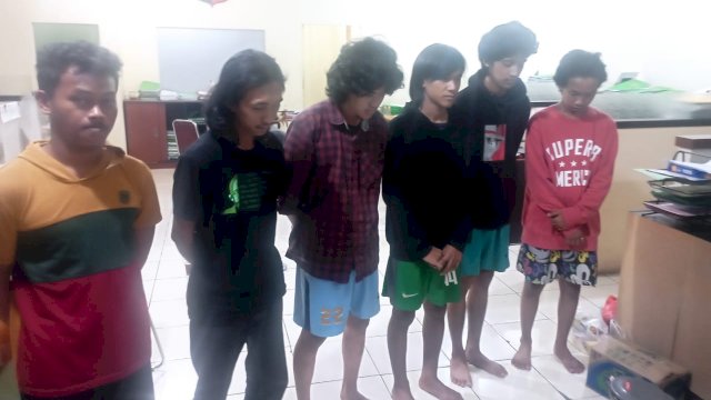 Para pelaku yang diamankan di jajaran Satreskrim Polrestabes Makassar (ist)