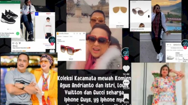 Istri Komjen Agus Andrianto terciduk netizen bergaya hedon. Foto: tiktok@teamnetizen