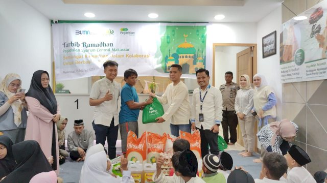 Sambut Bulan Suci Ramadan, Pegadaian Syariah Bagikan 100 Paket Sembako kepada Anak Panti