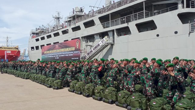 850 prajurit TNI diberangkatkan ke Papua dan Papua Barat untuk membantu pengamanan masyarakat/Ist