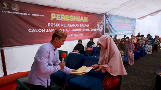 Posko Haji ini bertempat di Kantor Imigrasi Kelas I TPI Makassar dan diresmikan langsung oleh Kepala Kanim Makassar, Agus Winarto/Ist