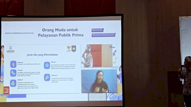 Asisten Deputi Pemberdayaan Partisipasi Masyarakat Kementerian PANRB, Insan Fahmi saat menjelaskan tentang Kompetisi Ideathon (Portal Media/Rahma)