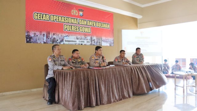 Gelar Operasional dan Anev Bulanan Polres Gowa/Ist