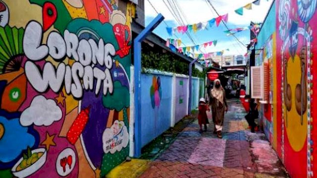 Salah satu lorong wisata di Makassar yang berhasil dikembangkan Pemkot Makassar/Int
