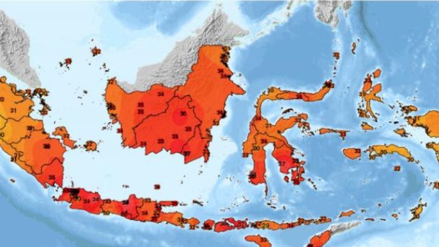 Suhu Panas Terik Masih Berpotensi Terjadi di Wilayah Indonesia