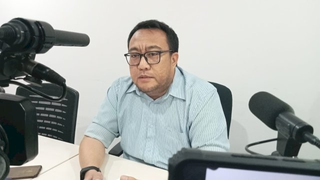 Kasi Intel Kejari Makassar, Andi Alamsyah saat memberikan keterangan kepada awak media (Portal Media/Aldy) 