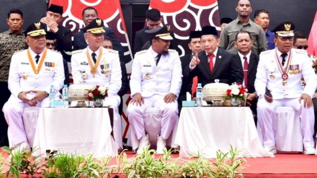 peringatan Hari Otonomi Daerah ke XXVII di Anjungan Pantai Losari Makassar, Sabtu (29/4/2023)/Ist