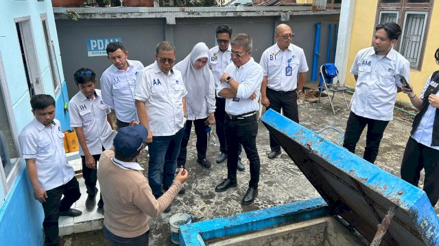 Sambut Jemaah Haji, Direksi PDAM Makassar Tinjau Reservoir di Asrama Haji Sudiang