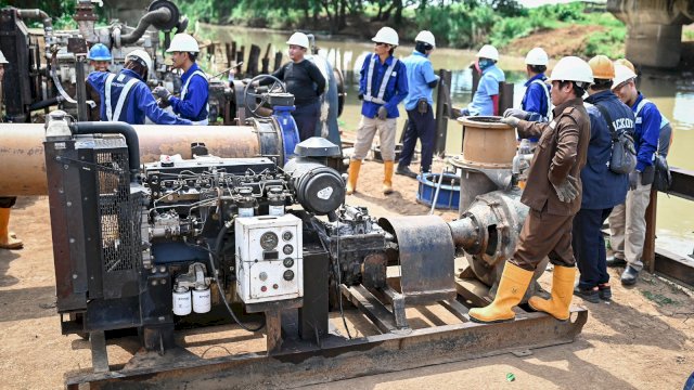 PDAM Makassar Turunkan Pompa Air Baku untuk Antisipasi Kemarau Ekstrim Berkepanjangan