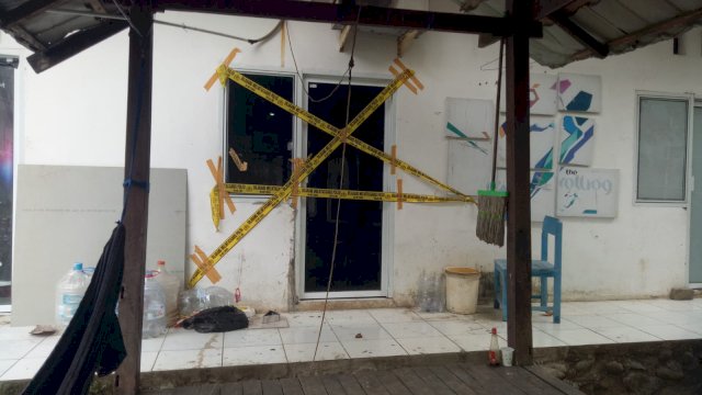 Salah satu ruangan diduga merupakan UKM di kampus UNM menjadi bunker narkoba/Ist