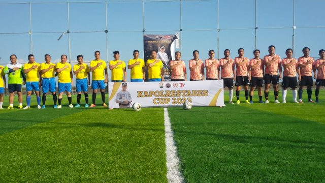 HUT Bhayangkara ke-77, Polrestabes Makassar Gelar Mini Soccer Kapolrestabes Cup